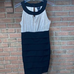 WOMENS PETITE CHAMPAGNE BODYCON DRESS